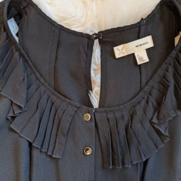 ✨4 for $20✨ Pins and Needles Ruffle Neck Sheath Dress Black 2 Preppy Casual - Picture 4 of 4